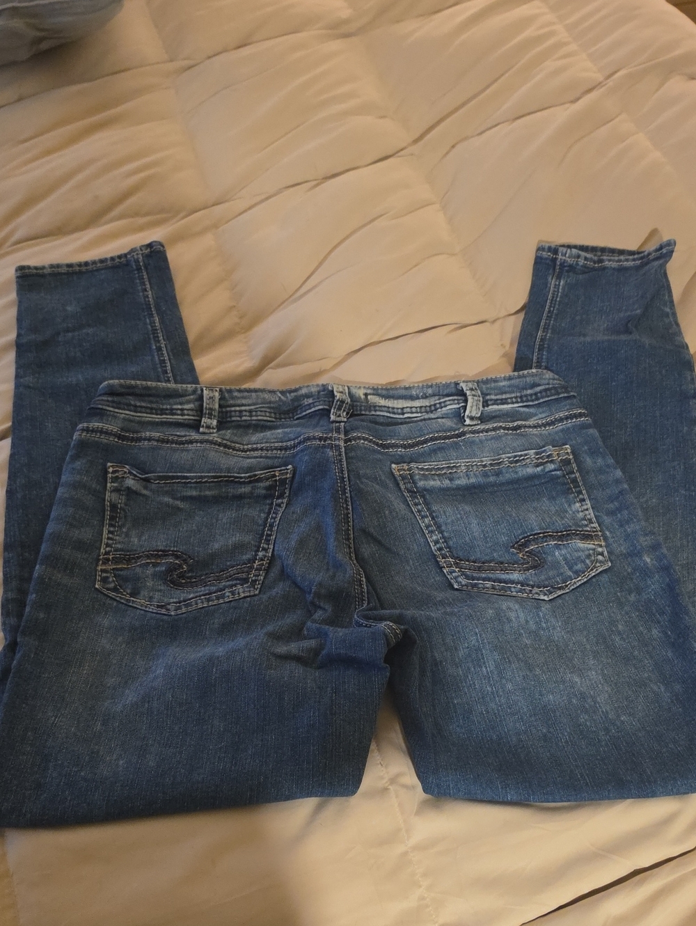 Silver Jeans Women's Straight Leg Blue Denim
